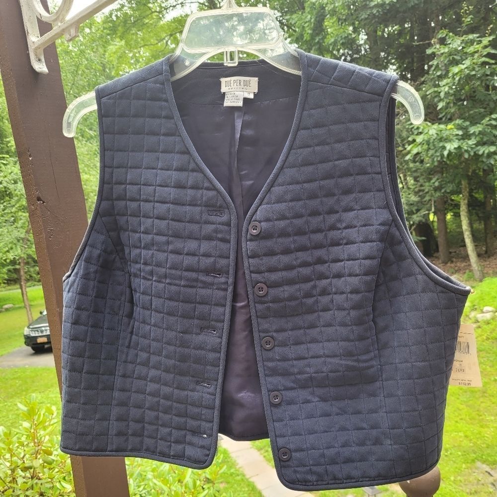 NWT Due Per Due Quilted Vest